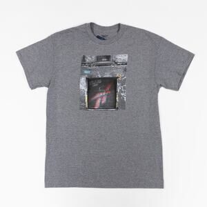 Reebok Men Logo Graphic T-Shirt Dark Gray Size L